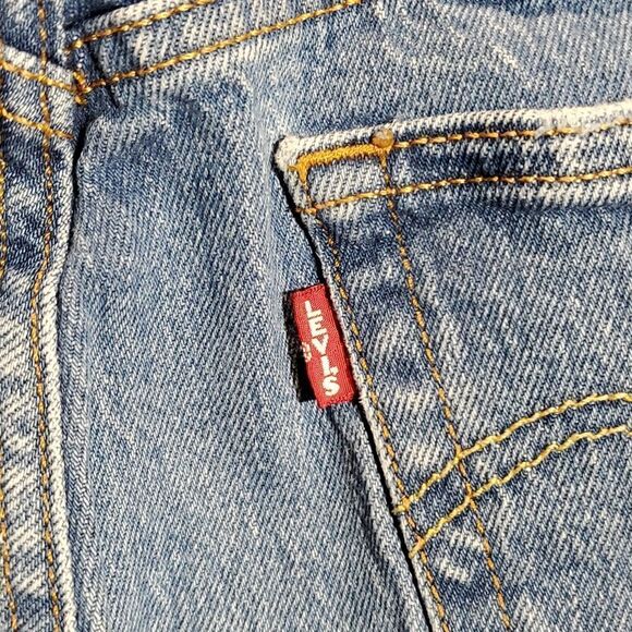 Levi's Men's Button Fly 501 Skinny Big E Denim Jeans - Picture 4 of 11